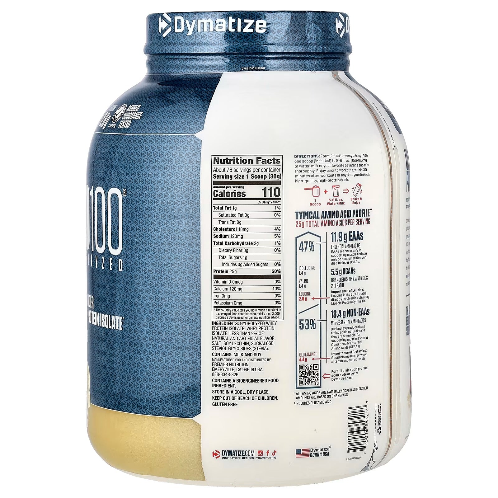 Proteina Iso 100 Hydrolyzed 5 Lb Dymatize
