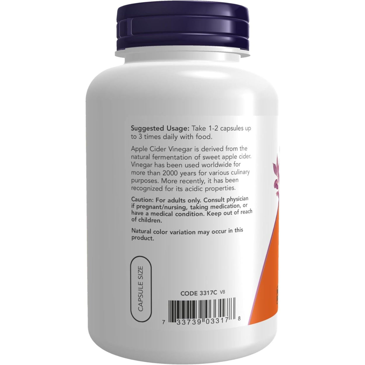 Vinagre De Manzana  450 Gr 180 Capsulas Now
